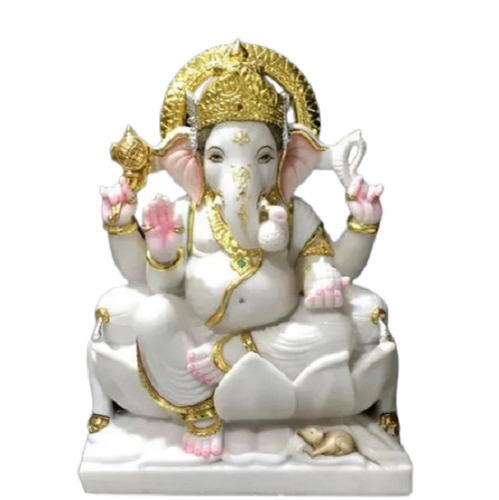 Table Mounted Light Weighted Portable Crack Resistant Religious Hindu Lord Ganesha Statues