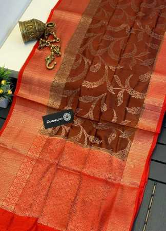 Georgette Saree with Elegant Weaved Zari Pallu and Border