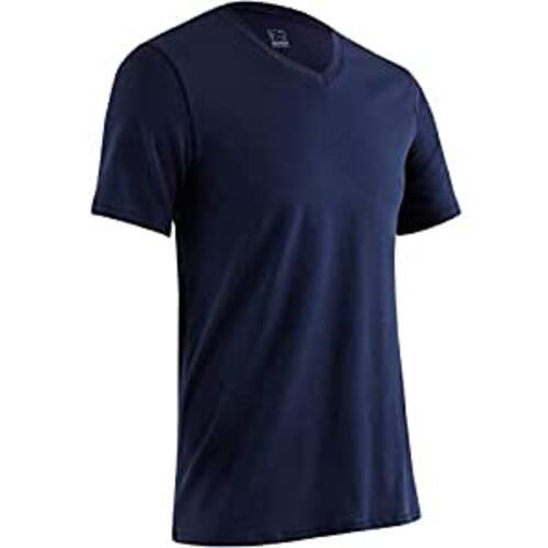 Aluminium Skin Friendly Regular Wear Half Sleeves Boys T Shirt With V Neck 