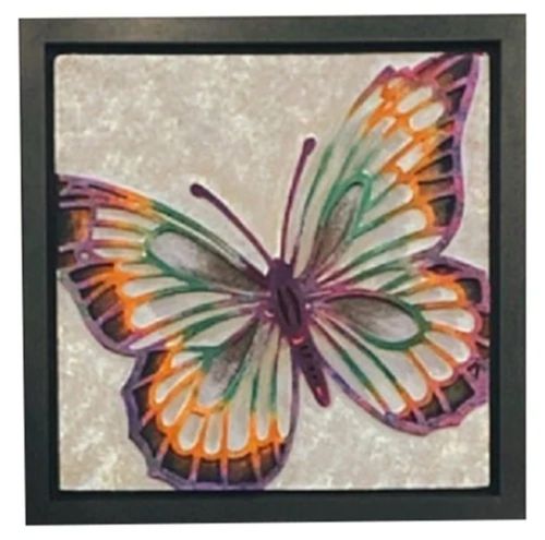 Square Wall Hanged Digital Printed Butterfly Canvas Painting