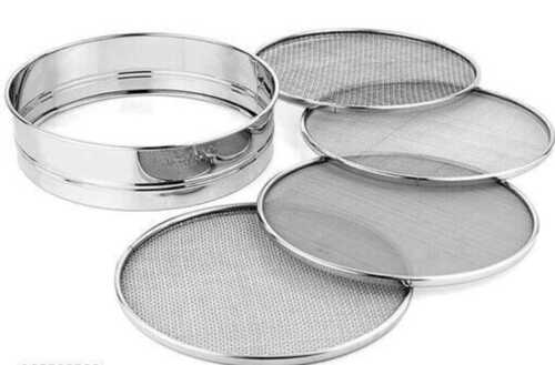 Stainless Steel Interchangeable Maida, Atta (Wheat Flour) Sieve For Kitchen