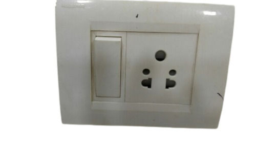 White Rectangular Wall Mounted Polycarbonate Electrical Switches Board