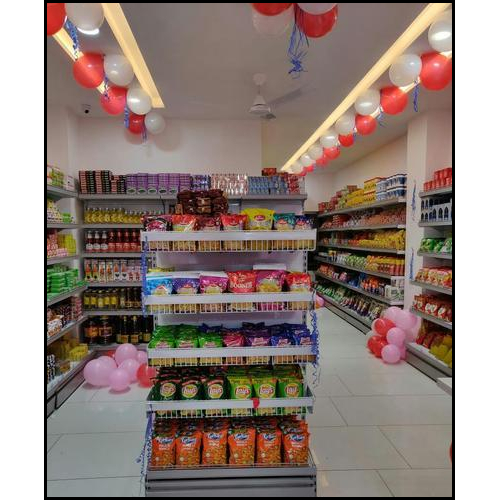 5 Shelves Grocery Display Rack with 50 Kilograms Weight Tolerance Capacity