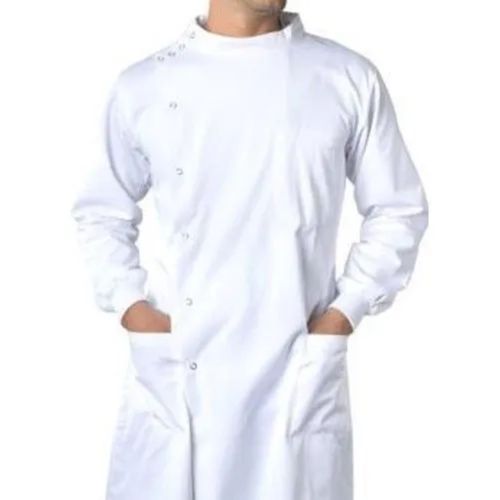 700 Grams Full Sleeves Right Side Button Closure Polyester Material Dental Lab Coat For Unisex 