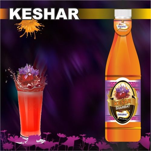 Delicious Keshar Flavor Sharbat Bottle For Soft Drink