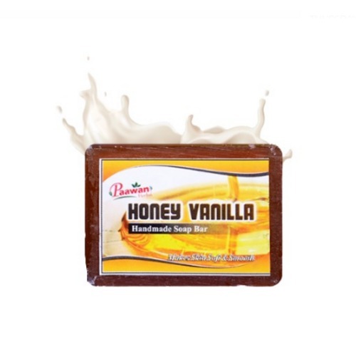 भूरी मुलायम और चिकनी त्वचा मिडिल फोम हस्तनिर्मित हनी वेनिला साबुन बार