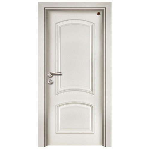 Gray Lever Handle White Rectangular Interior Upvc Door For Home And Hotel