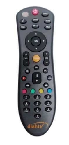 Black Rectangular Light Weight Curved Edges Impact Resistant Set Top Box Remote