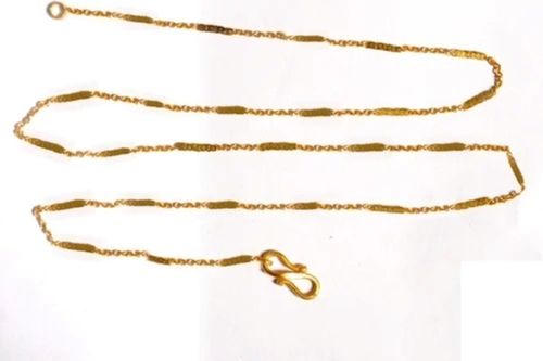 Light Weight Hook Closure Gold Plated Artificial Chain For Unisex