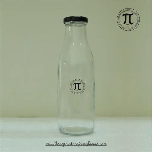Tin Cap Type 500 Ml Milk/Milkshake/Juice Transparent Glass Bottles