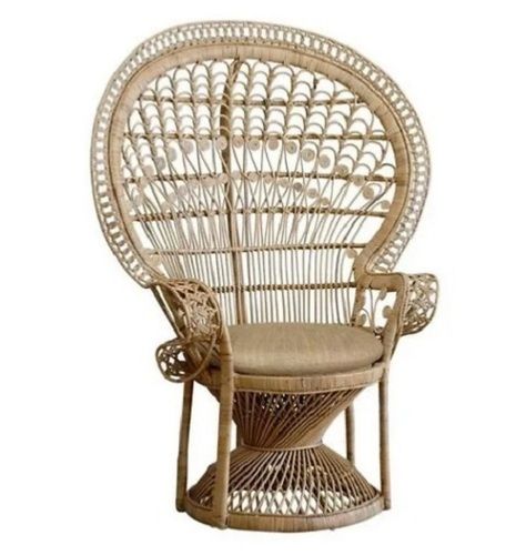 145 Cm Long Life Span Portable Non Foldable Polished Rattan Peacock Chair