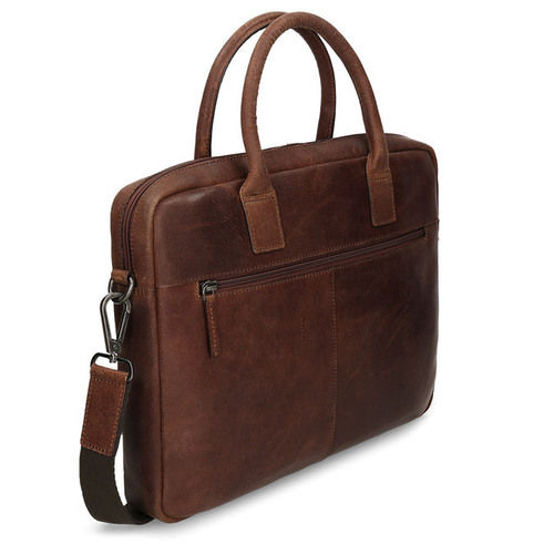 Modern Design 14x12x6inch Plain Leather Office Bags for Gents
