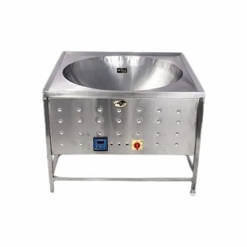 18L 24 inch Polished Stainless Steel Kadai for Commercial Kitchen