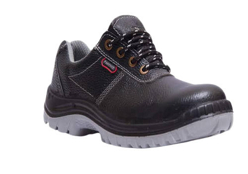 Mens Rubber Sole Leather Lace Up Safety Shoes With 1.3 Kg Weight
