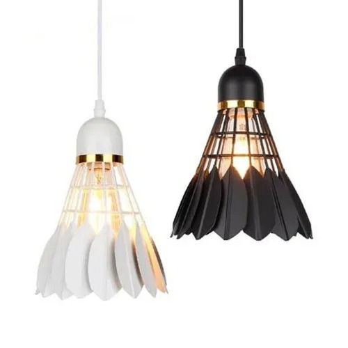 White And Black Modern Fluorescent Electric Easy To Install Shuttle Cock Hanging Light