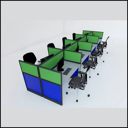 Rectangular 8 Seater Modern Corporate Office Workstation