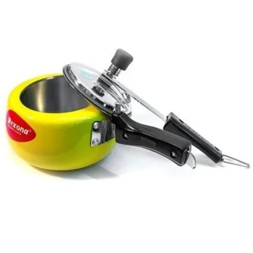 Rexona Chiku Aluminium Pressure Cooker (Yellow) For Home And Hotel