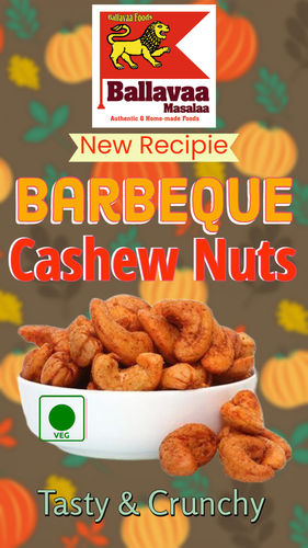 Tasty And Crunchy Barbeque Cashew Nuts 35g (Pack Of 1x10 Packets)