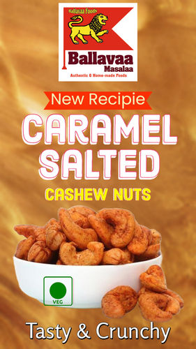 Tasty And Crunchy Caramel Salted Cashew Nuts 35g (Pack Of 1x10 Packets)