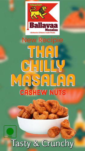 Tasty And Crunchy Thai Chilly Masalaa Cashew Nuts 35g (Pack Of 1x10 Numbers)