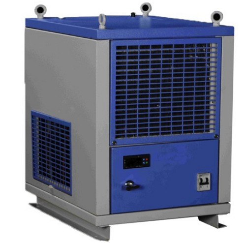 औद्योगिक उपयोग के लिए नीला 100 लीटर क्षमता और 185 किलोग्राम वजन वाला वाटर चिलर