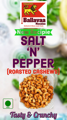 Crunchy Salt 'N' Pepper Roasted Cashews 35g (Pack Of 1x10 Numbers)
