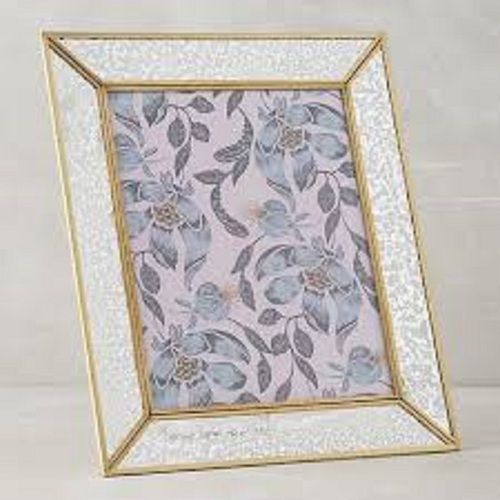 Golden Rectangular Shape Wall Mounted Metal Hanger Decorative Photo Frame