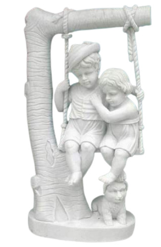 पॉलिश फिनिश और 2 फीट ऊंचाई के साथ व्हाइट मॉडर्न आर्ट्स मार्बल गार्डन की मूर्तियां