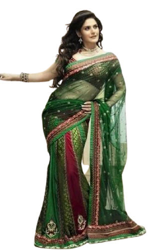 Party Wear Bollywood Cotton Silk Printed Net Sarees