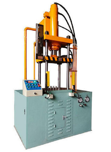 Orange And Blue Semi Automatic Hydraulic Deep Drawing Press Machine