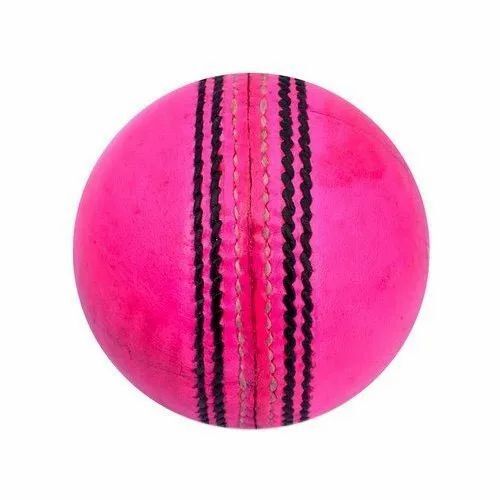 Waterproofed and Machine Stitched 163 g Pink Leather Cricket Ball 