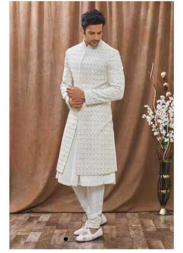 Wedding Wear Full Sleeves Mens Sherwani, All Sizes Available