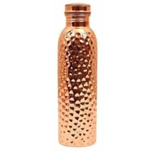 12 Inch Height Roll On Sealing Type 1000 Ml Capacity Copper Hammered Bottle