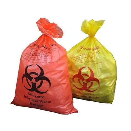LDPE Red Plain Disposable Garbage Bag