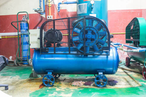 Blue Ac Single Phase 3 Hp Piston Air Compressor