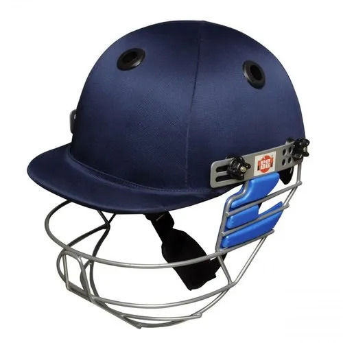 Blue Color Fiber Plastic Cricket Helmet For Pesonal Safety, All Size Available