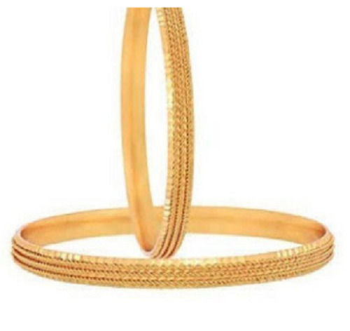 Fashion Brass Material Gold Plated Partywear Designer Bangles 