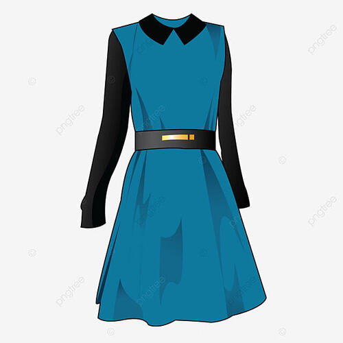 Black With Blue Ladies Party Wear Relaxed Fit Long Sleeves One Piece Long Western Dresses