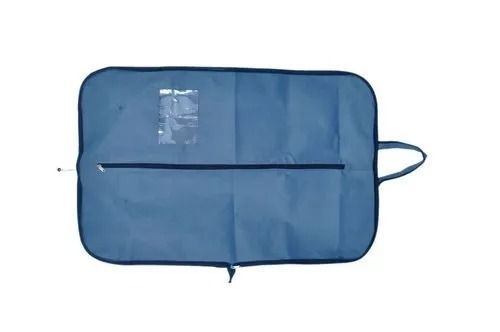 Security Moisture Proof 36 X 24 Inch Plain Single Zipper Blue Non Woven Coat Cover