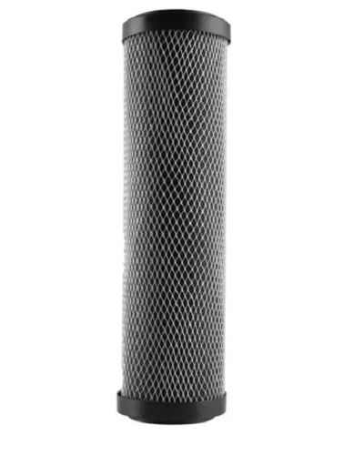 Black 10 Inch Length Round Mineral Carbon Filter Cartridge For Industrial Use