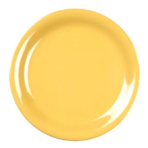 Plain Yellow 9 Inch Round Shape Plastic Plate Application: For Events Supplies