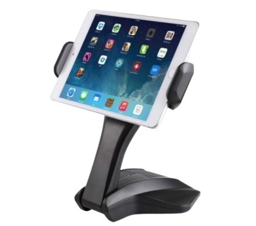 Rotatable Plastic Mobile Phone Stand - 7 Inch Size, Sleek Black Design For Hands-free Use