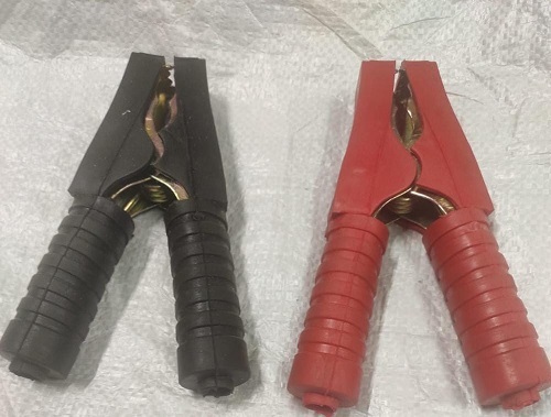 Copper/Plastic Earthing Clamp - 200g Powder Coated Finish , Red and Black Color, Custom Size Options