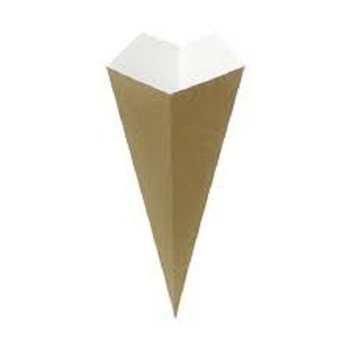 Recyclable Lightweight Plain Brown Semi Kraft Paper Cones For Industrial 