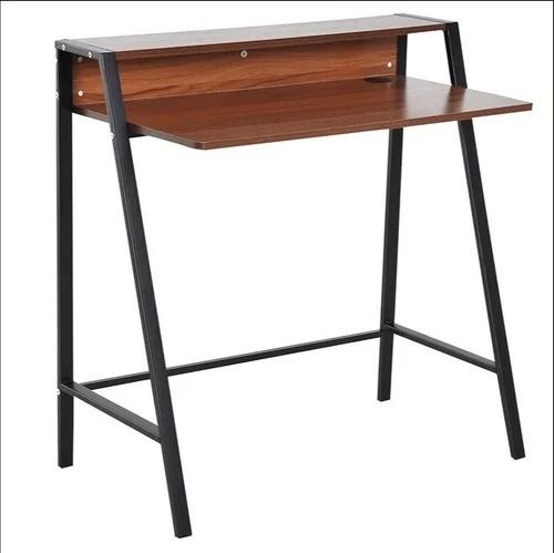 Solid Wood Portable Laptop And Study Table With Bookshelf Storage Space