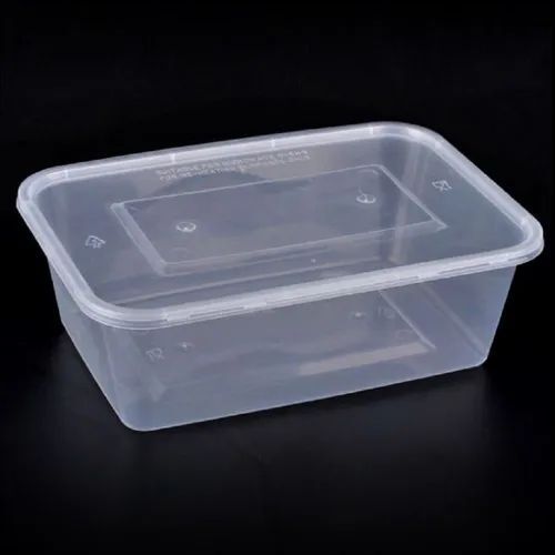 Transparent Plain Reusable Plastic Food Container For Food Storage