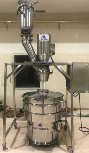 300 Kg/hr Semi Automatic Electric Cone Mill Machine For Pharmaceutical