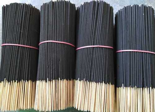 Bamboo & Charcoal Black 8 Inch Raw Incense Sticks For Religious Purpose