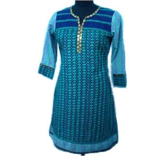 Blue Cotton Kurti