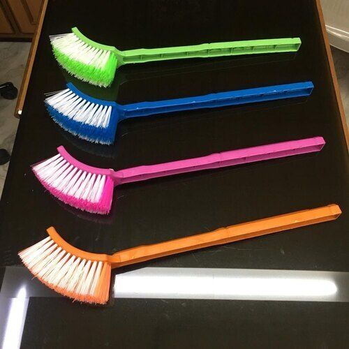 Different Available Multicolor 10 Inch Plastic Toilet Cleaning Brush, Set Of Four Piece